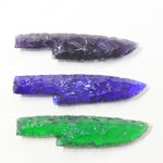 3 Glass Ornamental Knife Blades  #0335