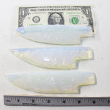 3 Opalite Ornamental Knife Blades  #343-1 Mountain Man Knife