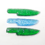 3 Glass Ornamental Knife Blades #5742 Mountain Man Knife