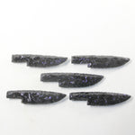 5 Obsidian Ornamental Knife Blades  #7830  Mountain Man Knife