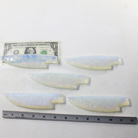 5 Opalite Ornamental Knife Blades  #7842 Mountain Man Knife