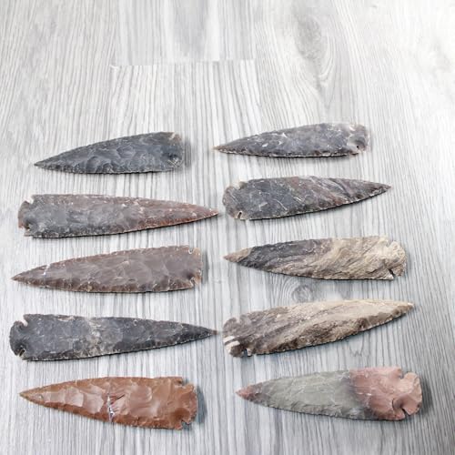 10 Stone Ornamental Spearheads  #544-2 Arrowheads