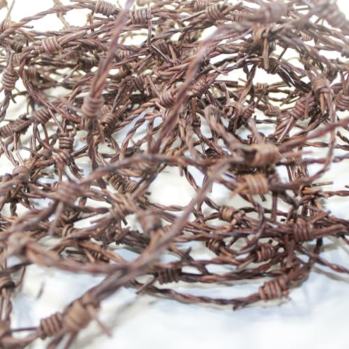 10 Yards of Leather Barbed Wire Antique Brown Color  #1046