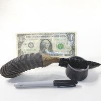 Springbok Horn Handle Obsidian Blade Ornamental Knife #1341 Mountain Man Knife