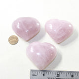 3 Rose Quartz Hearts Combined Weight of  273 Grams #1141 Gemstone Hearts