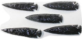 5 Obsidian Ornamental Spearheads  #1541  Arrowhead