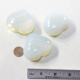 3 Opalite Hearts Combined Weight of  257 Grams #4941 Gemstone Hearts