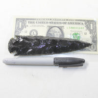 1 Obsidian Ornamental Spearhead  #1130  Arrowheads