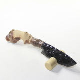Grapevine Wood Handle Obsidian Blade Ornamental Knife #32830 Mountain Man Knife