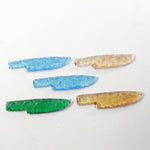 5 Glass Ornamental Knife Blades  #143-1 Mountian Man Knife