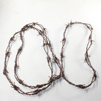 3 Leather Barbed Wire Necklaces Antique Brown Colored   #5241