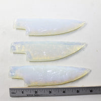 3 Opalite Ornamental Knife Blades  #343-1 Mountain Man Knife