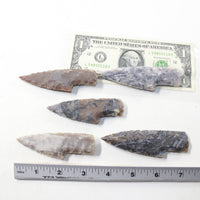 5 Small Stone Ornamental Knife Blades  #113-1  Mountain Man Knife