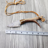 Ghost Wood Handle Stone Blade Knife Necklace  #5145 Mountain Man Necklace