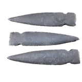 3 Iron Ornamental Spearheads  #6845  Mountain Man Knife