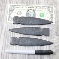 3 Iron Ornamental Spearheads  #6845  Mountain Man Knife