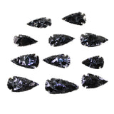 10 Large Obsidian Ornamental Arrowheads  #7945  Spearhead