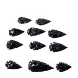 10 Large Obsidian Ornamental Arrowheads  #6145  Spearhead