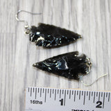 Obsidian Arrowhead Earrings  #4446  Mountain Man Earrings