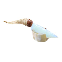 Goat Horn Handle Opalite Blade Ornamental Knife #9146 Mountain Man Knife