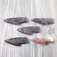 5 Small Stone Ornamental Knife Blades  #7447  Mountain Man Knife