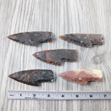 5 Small Stone Ornamental Knife Blades  #7447  Mountain Man Knife