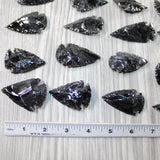 25 Large Obsidian Ornamental Arrowheads  #0747  Spearhead