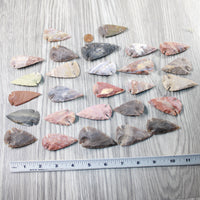 25 Large Stone Ornamental Arrowheads  #4147  Arrowhead