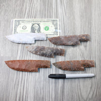 5 Stone Ornamental Knife Blades  #1947  Mountain Man Knife