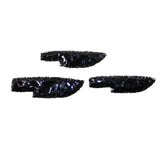 3 Small Obsidian Ornamental Knife Blades  #8947 Mountain man knife