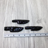 3 Small Obsidian Ornamental Knife Blades  #8947 Mountain man knife