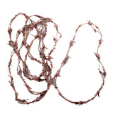 5 Leather Barbed Wire Necklaces Antique Brown Colored   #5147