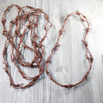 5 Leather Barbed Wire Necklaces Antique Brown Colored   #5147