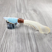 Deer Jaw Handle Opalite Blade Ornamental Knife #1547 Mountain Man Knife