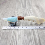 Deer Jaw Handle Opalite Blade Ornamental Knife #1547 Mountain Man Knife