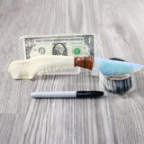 Deer Jaw Handle Opalite Blade Ornamental Knife #1547 Mountain Man Knife