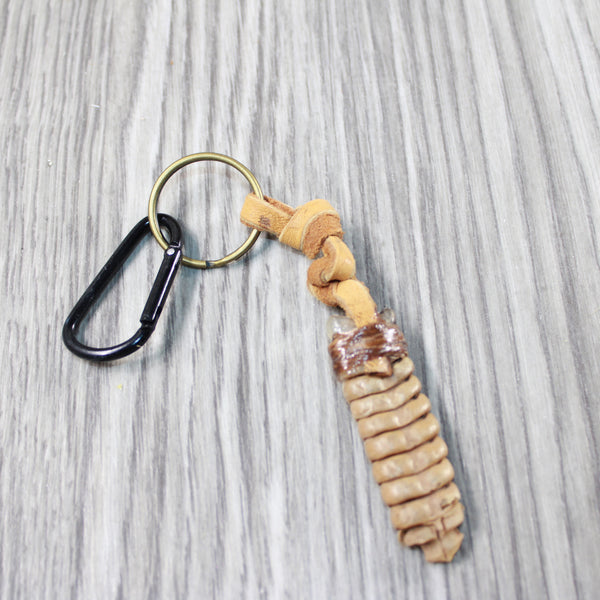 Large Rattlesnake Rattle Key Ring #0547  Keychain Tassel Bag Tag