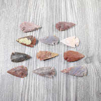 10 Large Stone Ornamental Arrowheads  #3147  Arrowhead