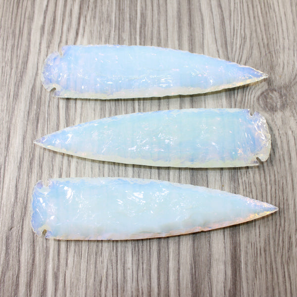 3 Opalite Ornamental Spearheads  #5348  Arrowhead