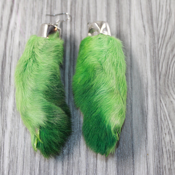 Rabbit Feet Earrings  #0948  Mountain Man Earrings