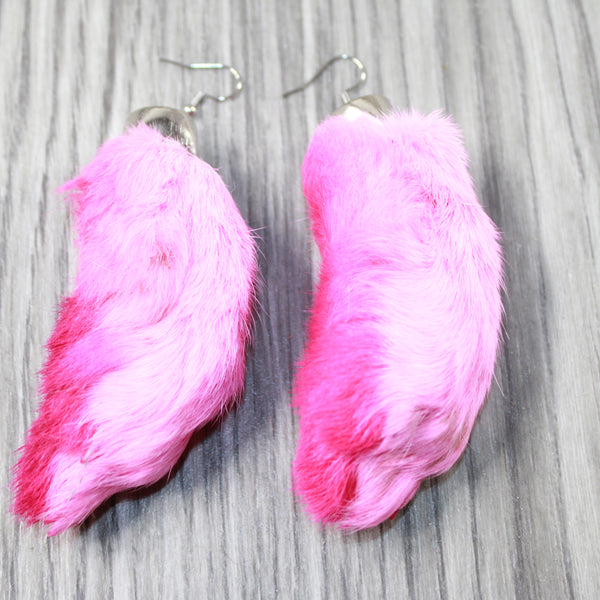 Rabbit Feet Earrings  #0248  Mountain Man Earrings