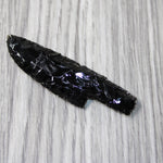 1 Small Obsidian Ornamental Knife Blade  #7448  Mountain Man Knife