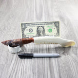 Deer Jaw Handle Stone Blade Ornamental Knife #8848 Mountain Man Knife