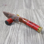 Shotgun Shell Handle Stone Blade Ornamental Knife #7449 Mountain Man Knife