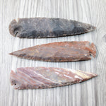 3 Stone Ornamental Spearheads  #7749 Arrowheads