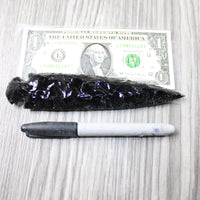 1 Obsidian Ornamental Spearhead  #2949 Arrowhead