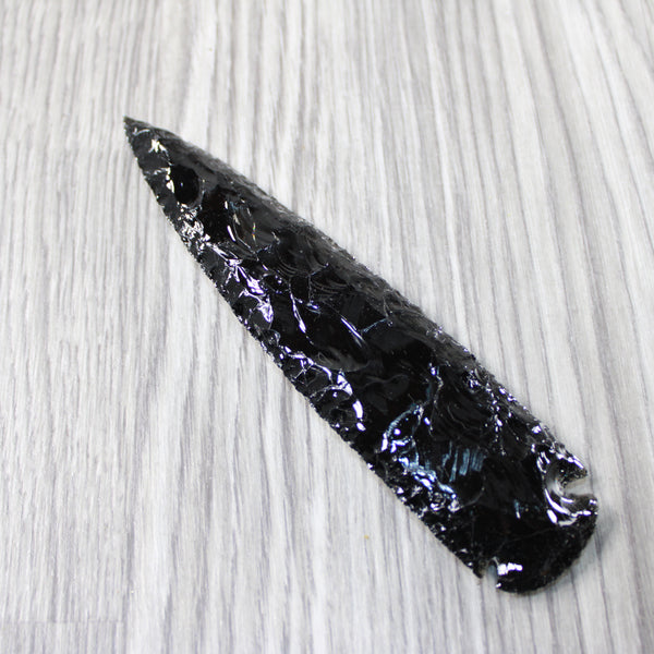 1 Obsidian Ornamental Spearhead  #9249 Arrowhead