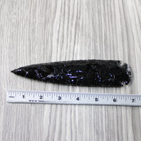 1 Obsidian Ornamental Spearhead  #9249 Arrowhead