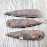 3 Stone Ornamental Spearheads  #0449 Arrowheads