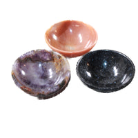 3 Gemstone Trinket Bowls  3 inch diameter #0949